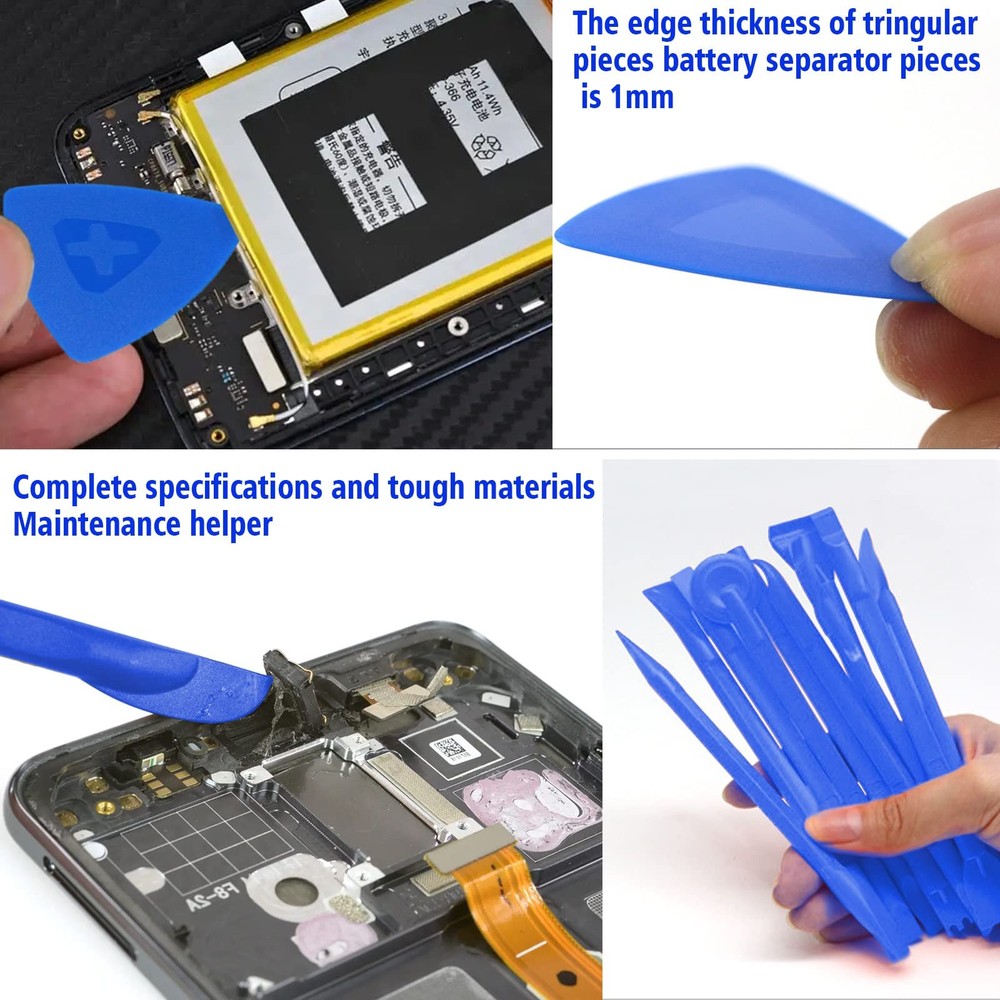 12 Pieces Carbon Fiber Plastic Scraper Scratch Free Plastic Scraper Multipurpose