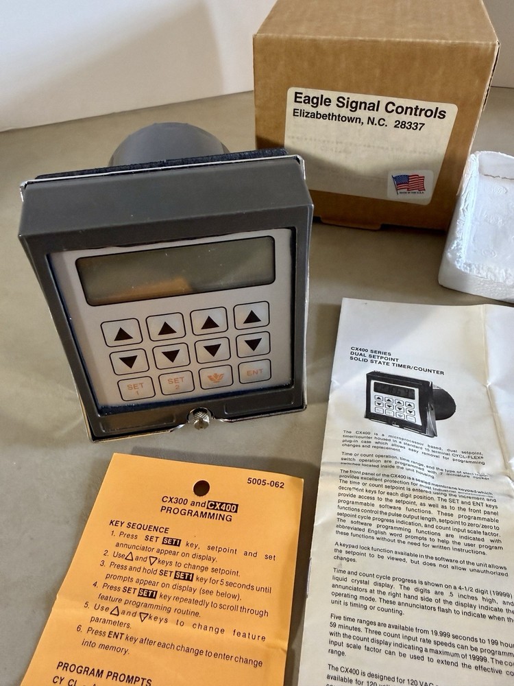 Eagle Signal Controls CX412A6 Dual Setpoint Solid State Timer Counter - New NOS