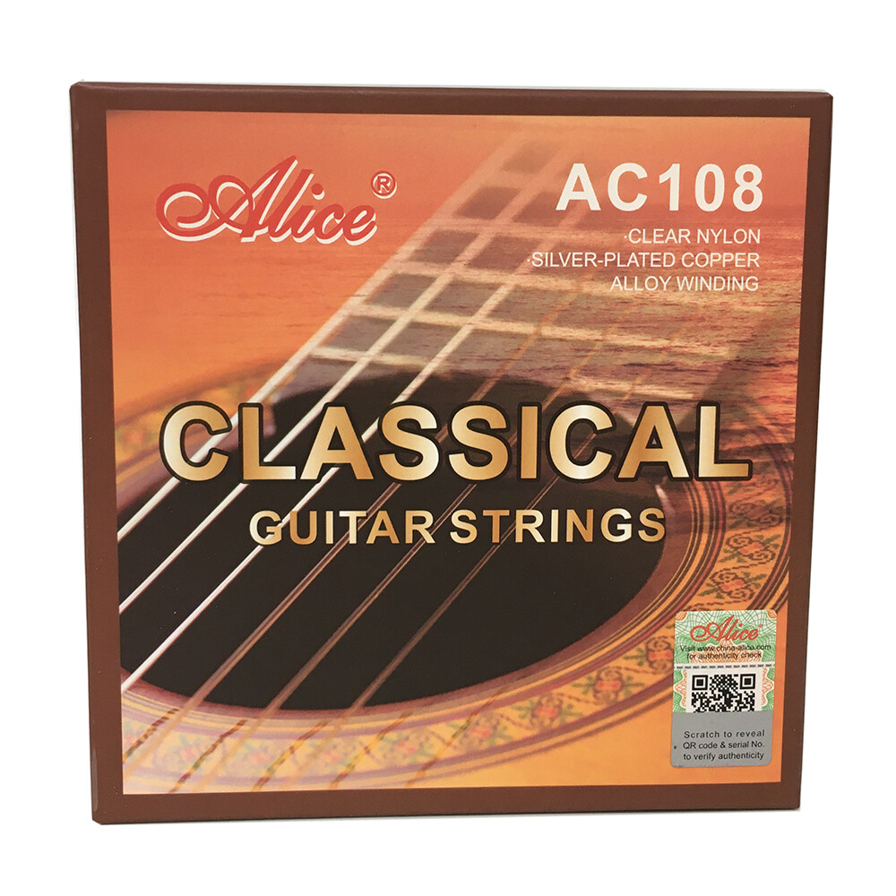 5 Sets Alice AC108-N Classical Guitar Strings Nylon Silver-Plated Copper Alloy