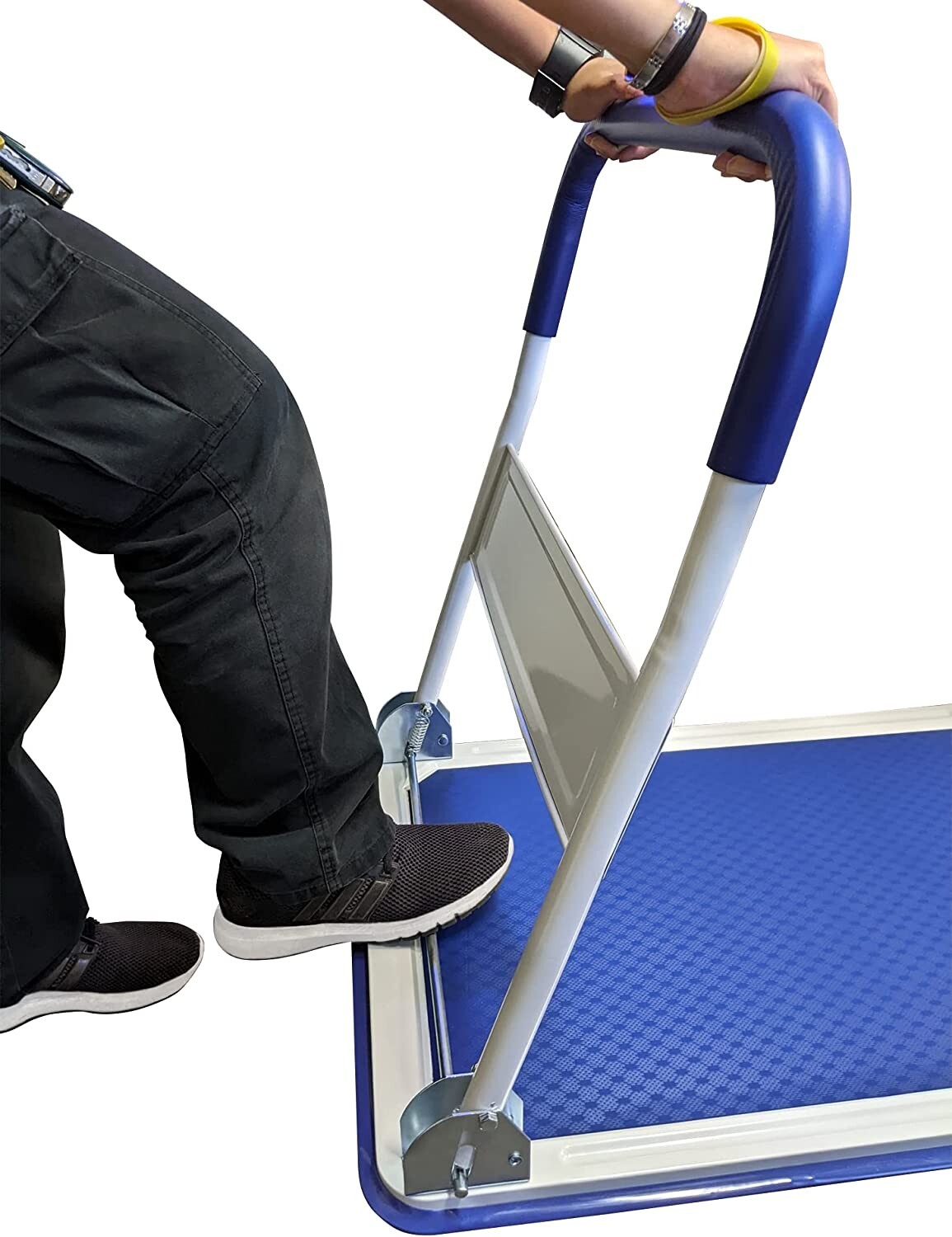 Folding Hand Truck Dolly Cart with Wheels Luggage Cart Trolley Moving 330lbs