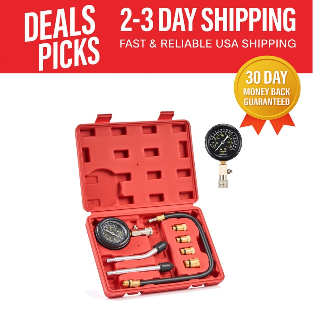Durable 8pc Petrol Engine Testing Kit - Precision Gauge with Custom Carry Case