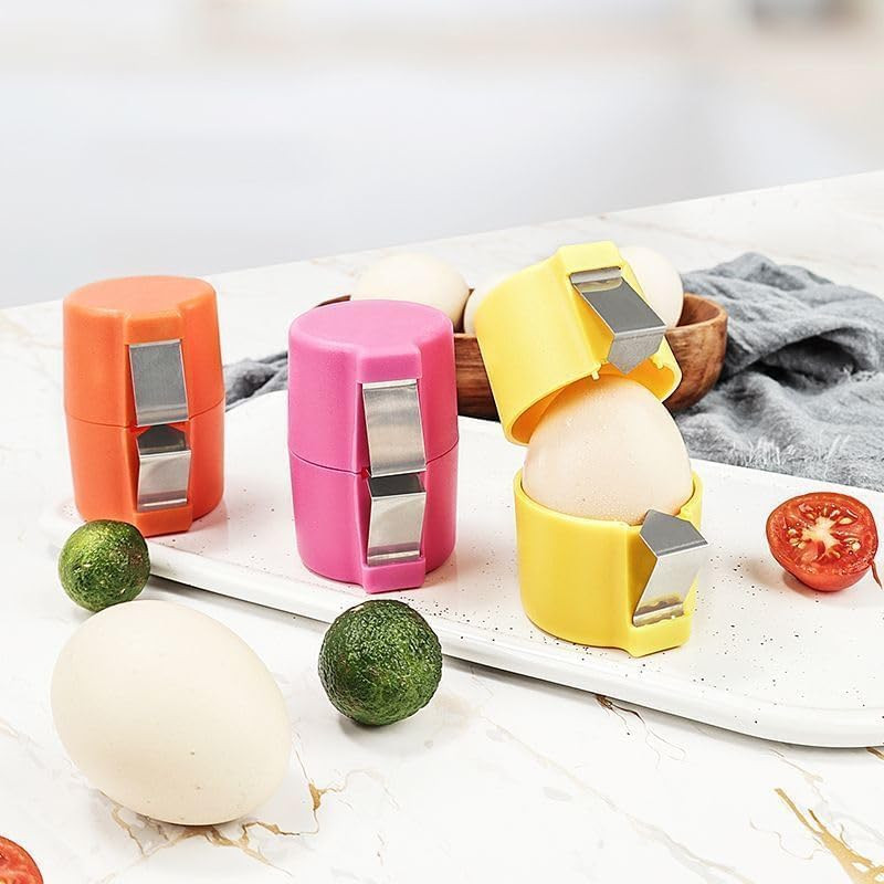 Generic 3Pcs Egg Shell Opener Set – Stainless Steel Egg Cracker, Egg Cutter & Se