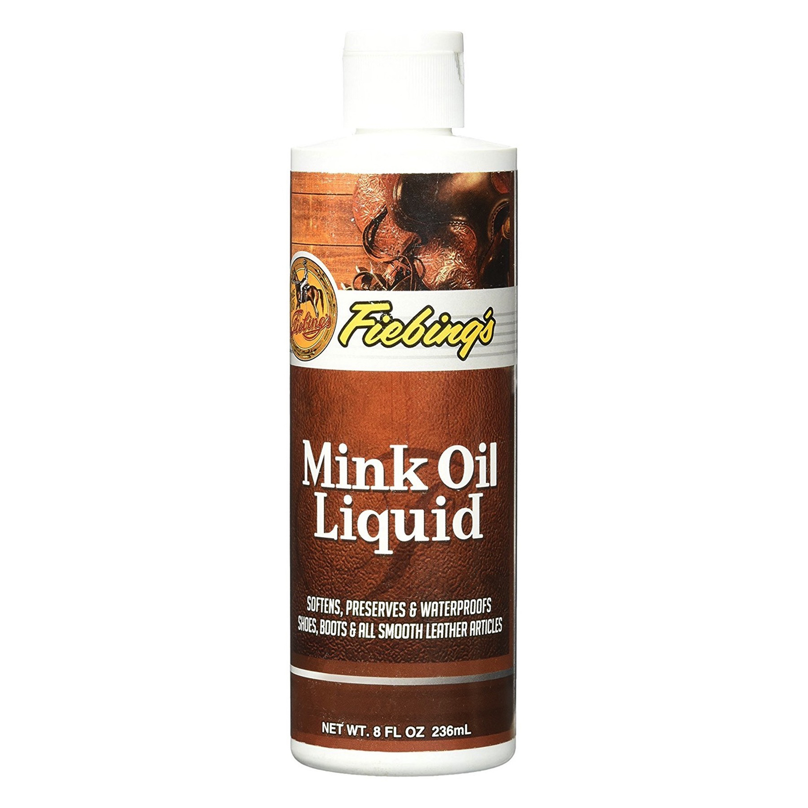 Fiebing's Mink Oil Liquid 8 ounce Leather Care with Neatsfoot Oil