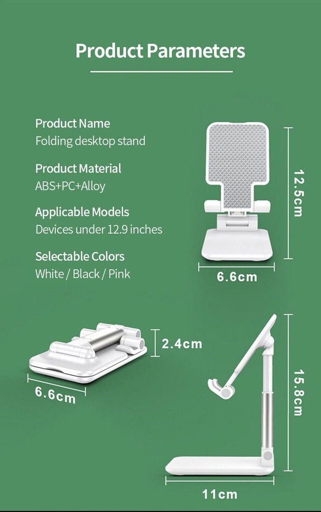 Adjustable Cell Phone Tablet Stand Desktop Holder Mount Mobile Phone iPad iPhone