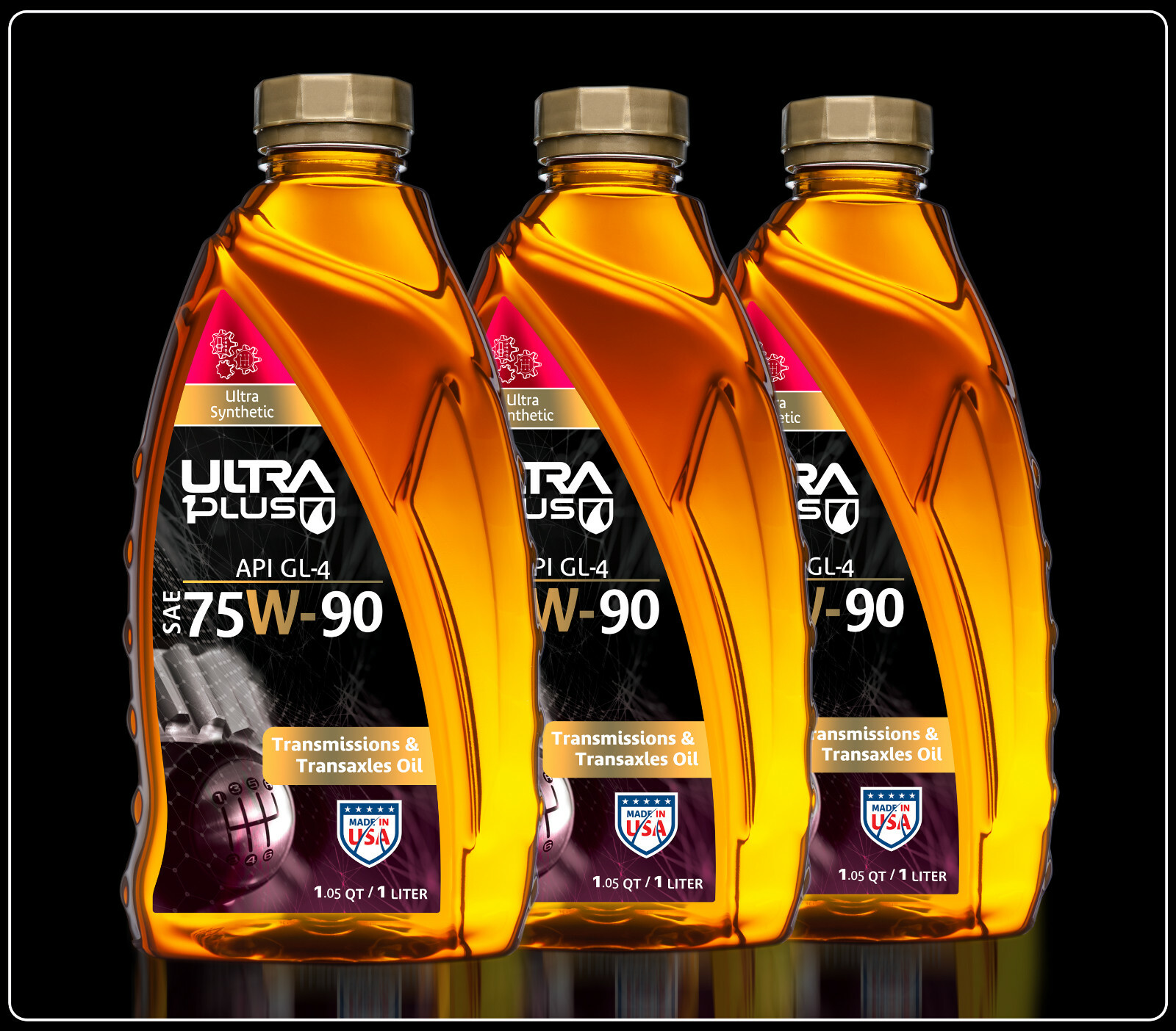 Ultra1Plus™ SAE 75W-90 Synthetic Gear Oil API GL-4 | 3 Pack QTS