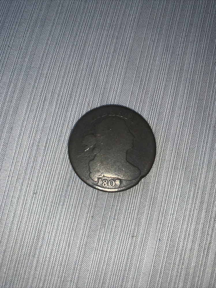1803 Draped Bust Large Cent, small date, large fraction variety!