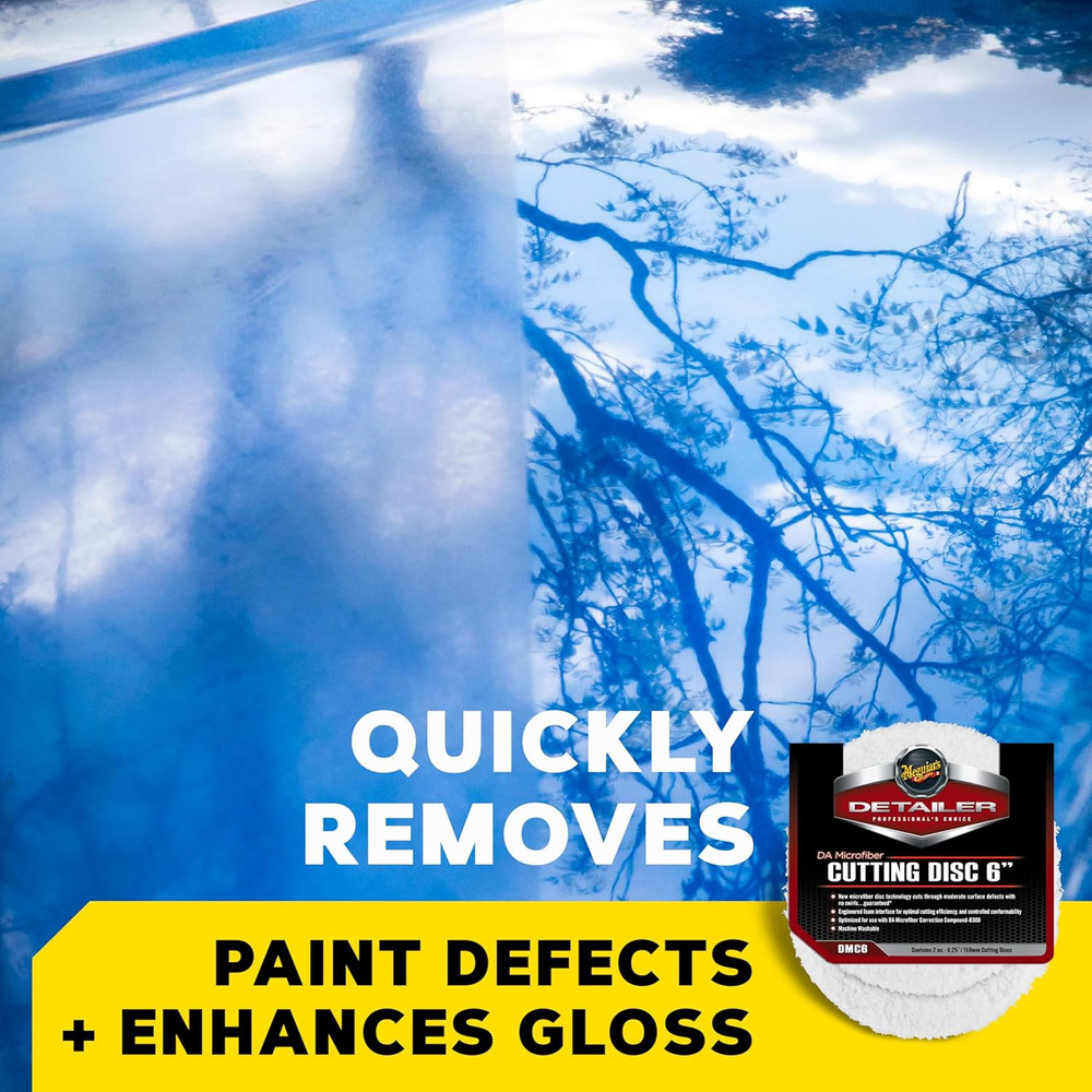 Meguiar'S DA 6” Microfiber Cutting Disc, Microfiber Pads Compatible with a DA Po