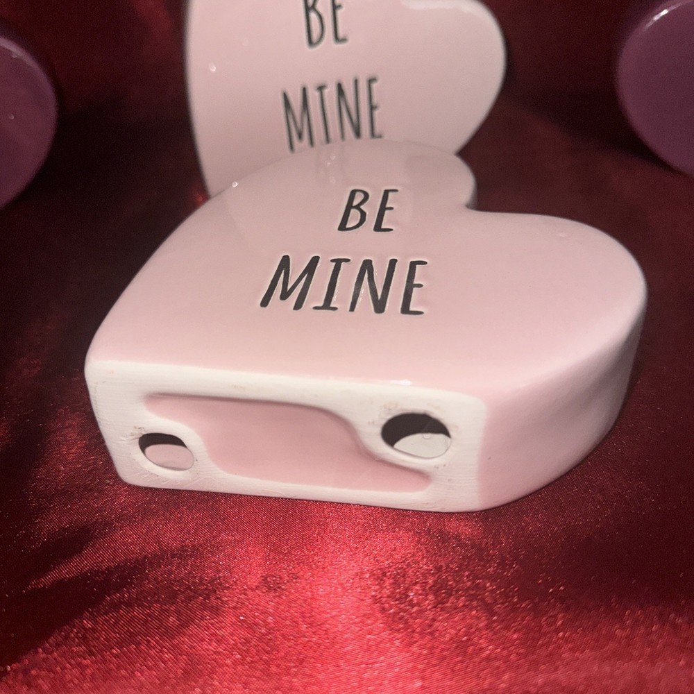 Be Mine Ceramic Heart Decoration - Pink