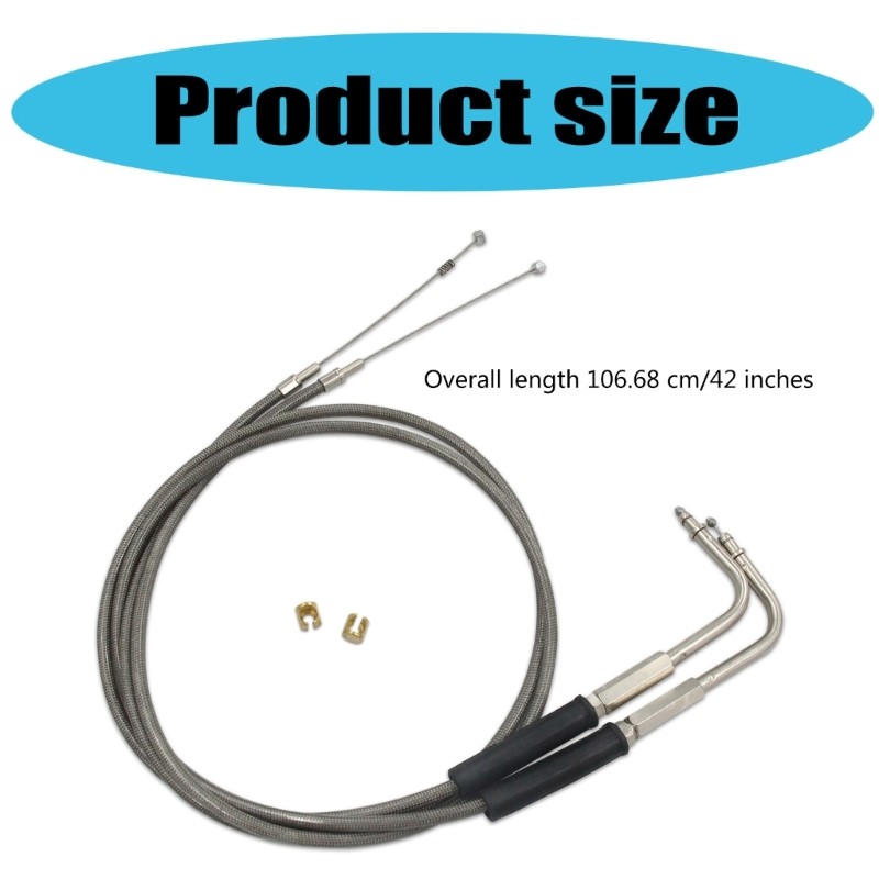Motorcycle 42 Throttle and Idle Cable Set Replacement Accessories Idle Cable