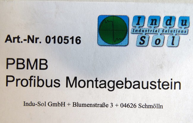 Indu-Sol 010516 PBMB Profibus mounting module 24V DC -unused/original packaging-