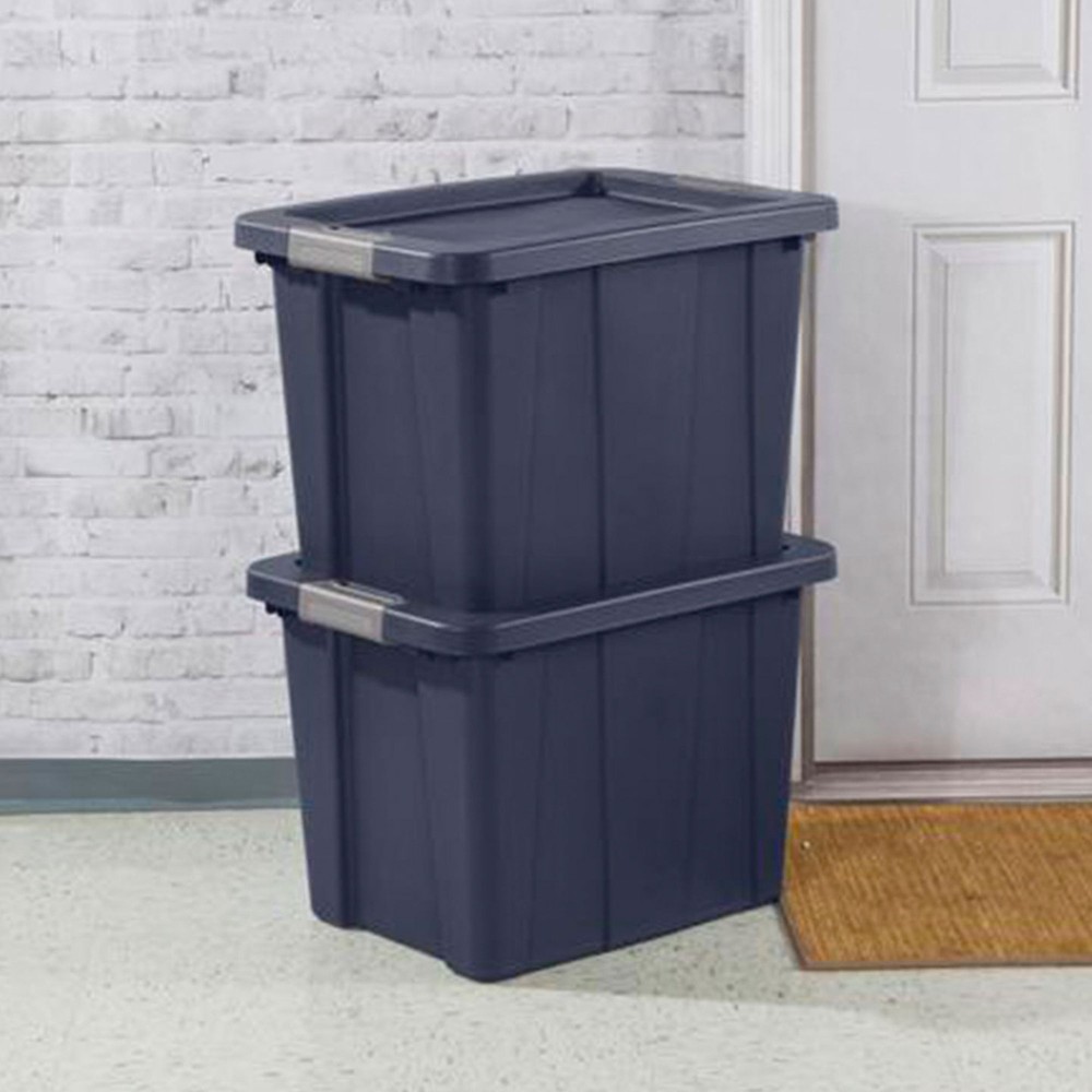 Sterilite 18 Gal Latching Tuff1 Stackable Storage Tote with Latching Lid, 6 Pack