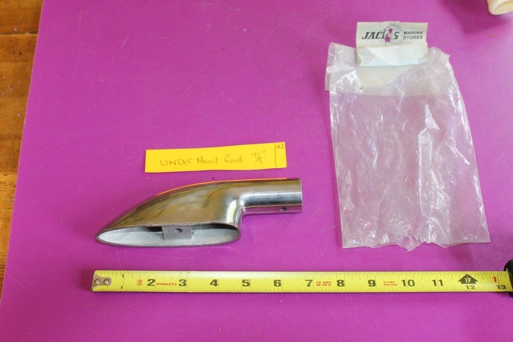 Chrome Rail Fitting Under Mount End. 7/8" ID.