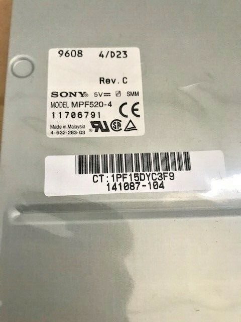 Sony MPF520-4 3.5" Floppy Disk Drive - Tested Pulls RM3-WIN