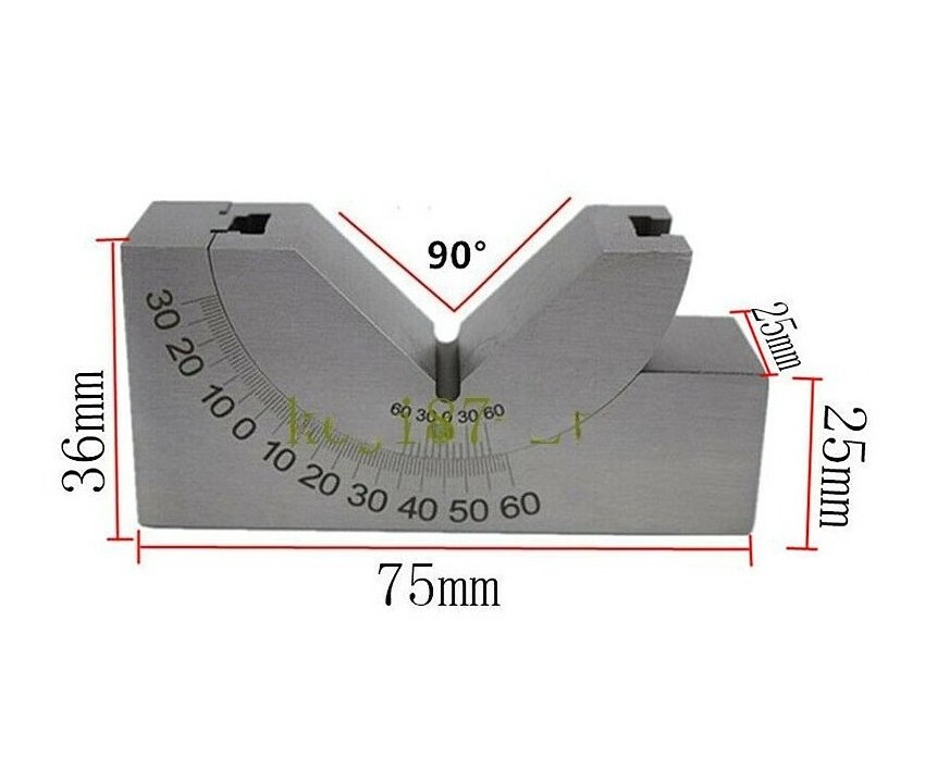 Milling Precision CNC Mini Adjustable Angle V Block 0°-60° Vice Grip Hold Clamp
