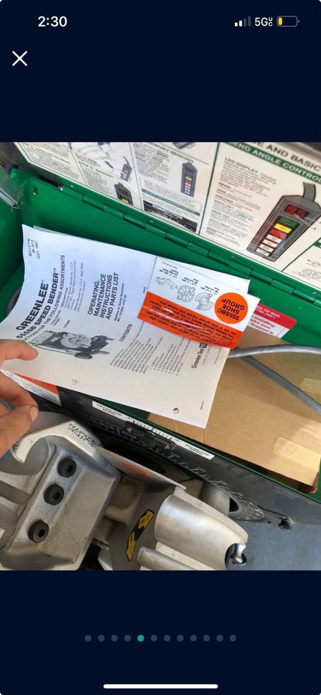 Greenlee conduit bending tools