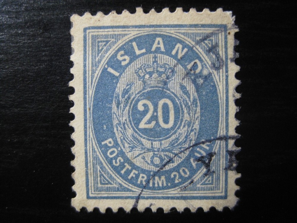 ICELAND Sc. #28 scarce used stamp! SCV $42.50