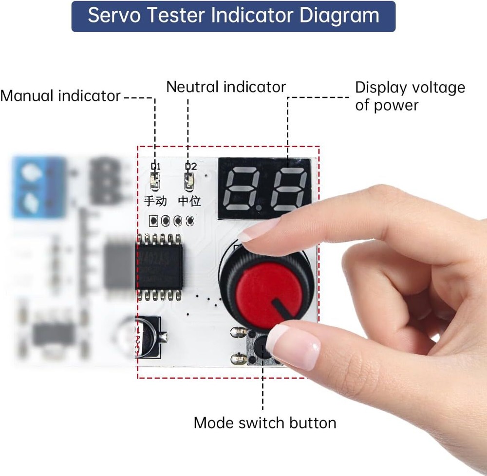 RC Digital Servo Tester 1 Channels Motor Servo Controller Centering Tool with