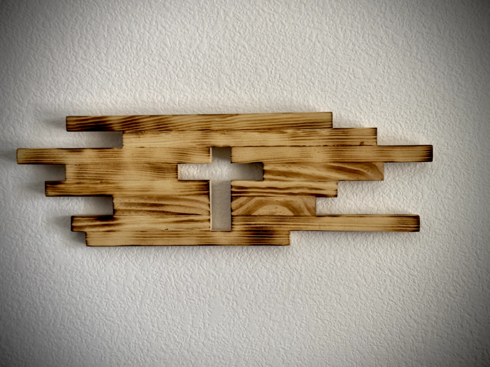 Rustic Handmade Wooden Cross Wall Hanging.