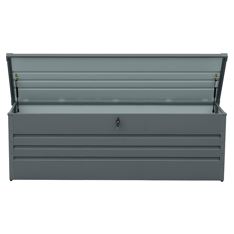 260 Gallon Outdoor Deck Box Metal Storage Box Multi-function Container Lockable