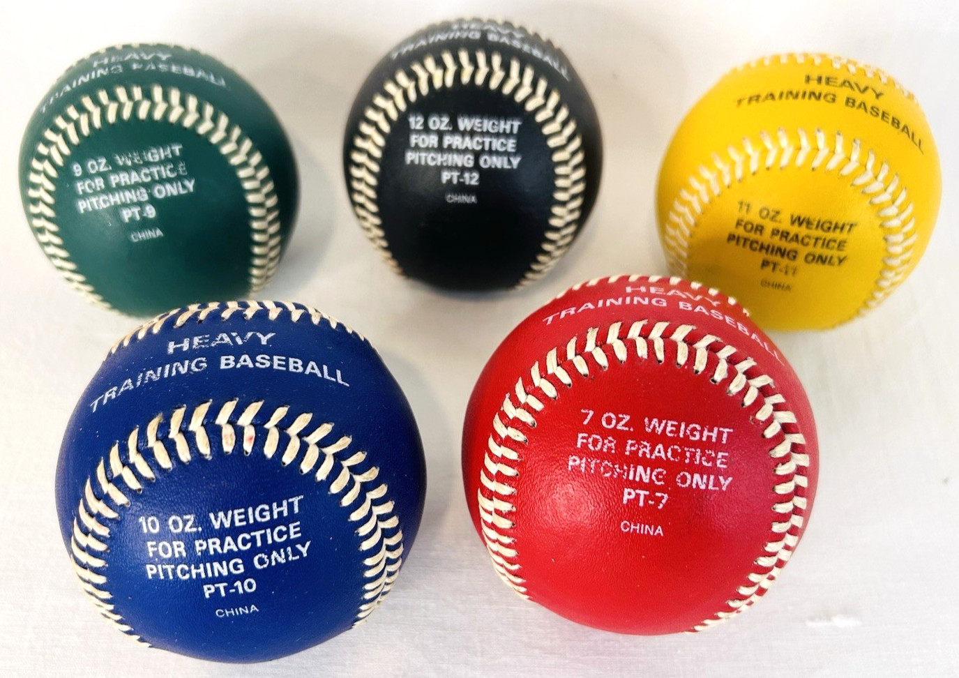 Worth Heavy Pitching Practice Baseball Training Balls ~ Set of 5