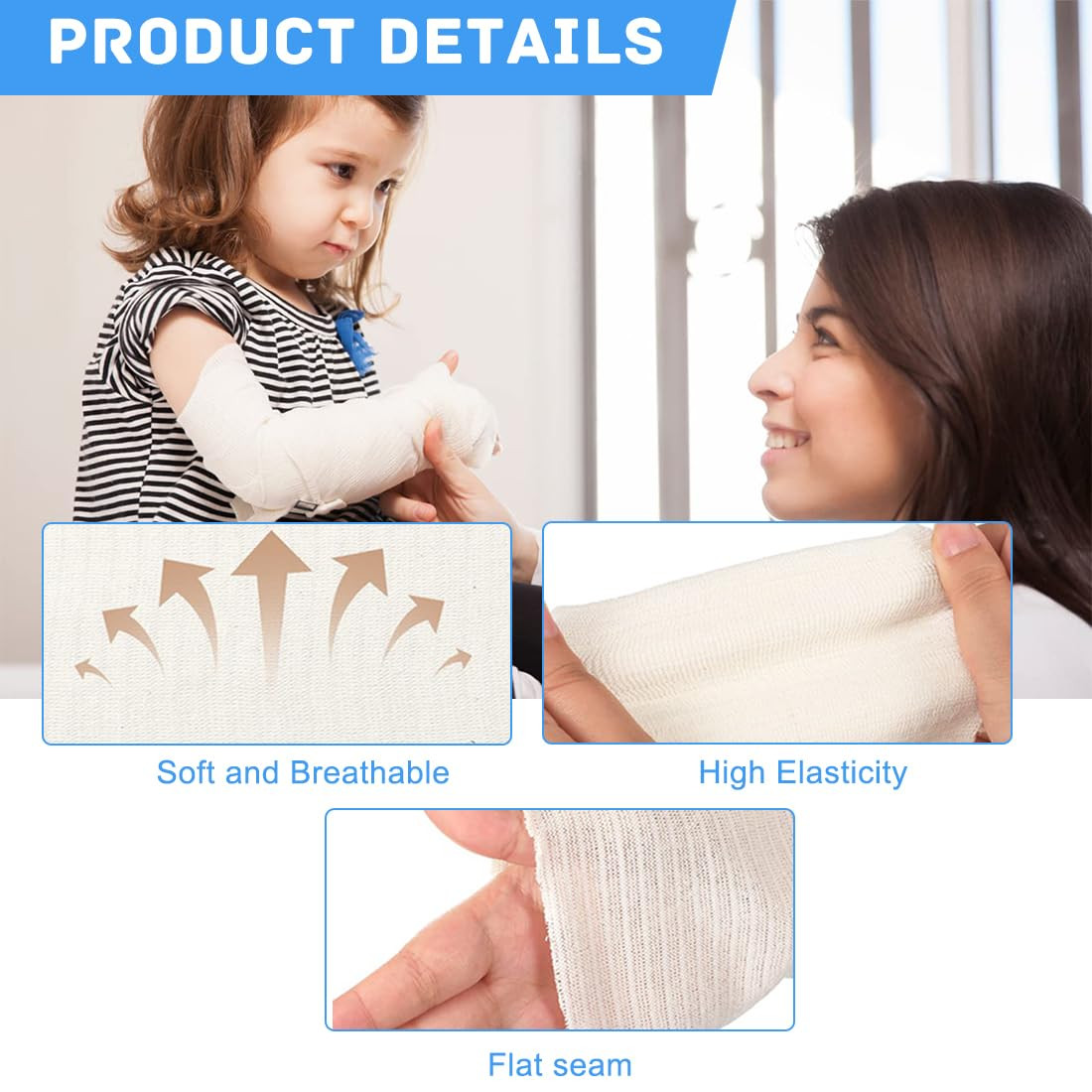 Elastic Tubular Support Bandage Comfortable Cast Stockinette Tubing Compression