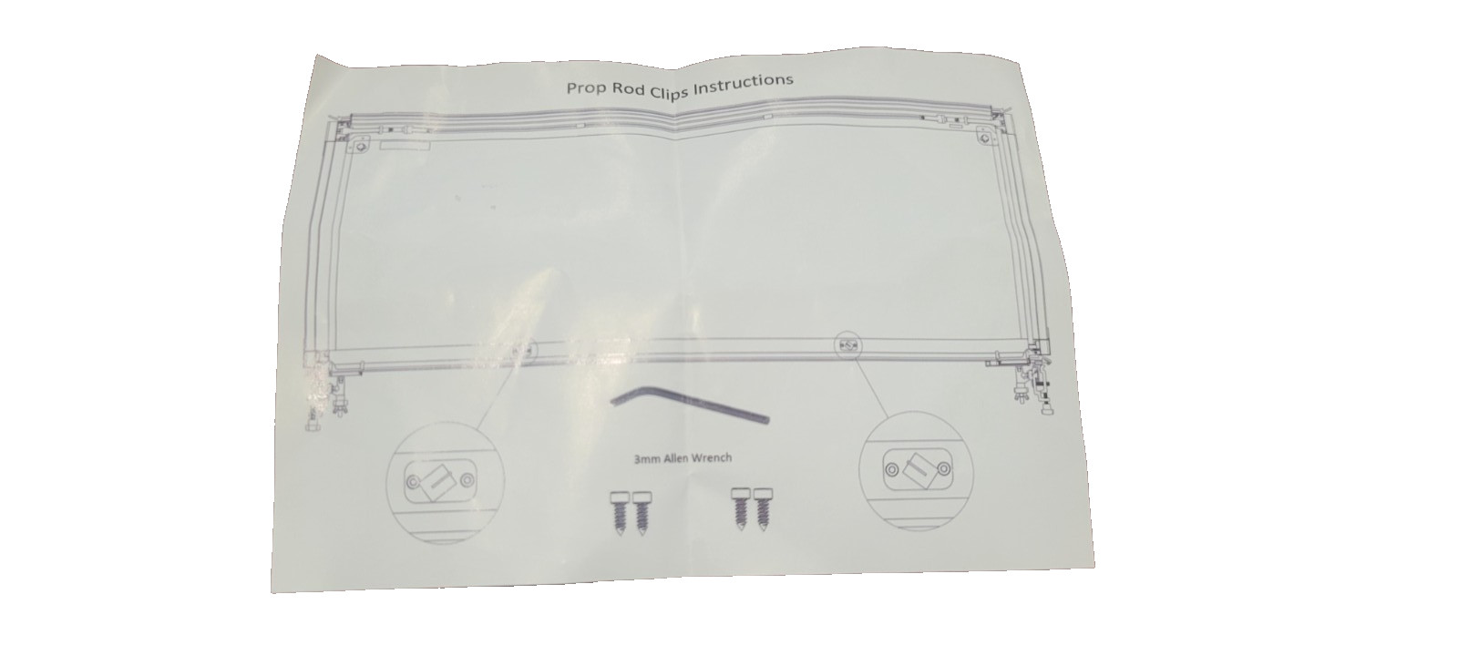 LEER Folding tonneau cover replacement prop rod clip #208364