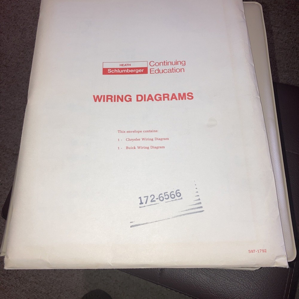 1978  Comlete Set Heath Schlumberger Automotive Electrical Systems