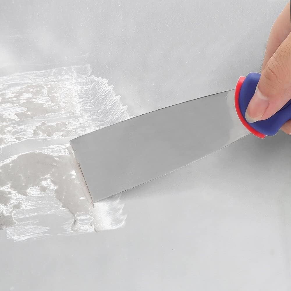 Professional-Grade 4-Piece Putty Knife Set - Ergonomic & Multi-Sized Blades