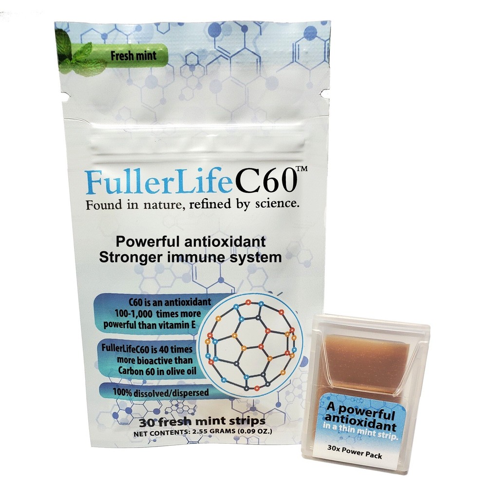 Fullerlife C60 Mint Strips,  Bioactive Delivery Max Absorption*
