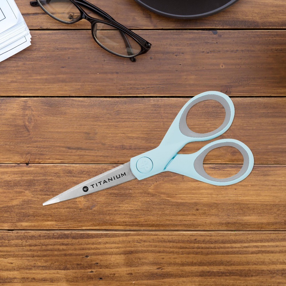 Crafting Scissors Micro-Tip Titanium Bonded Light Blue Fabric Sewing Scissors