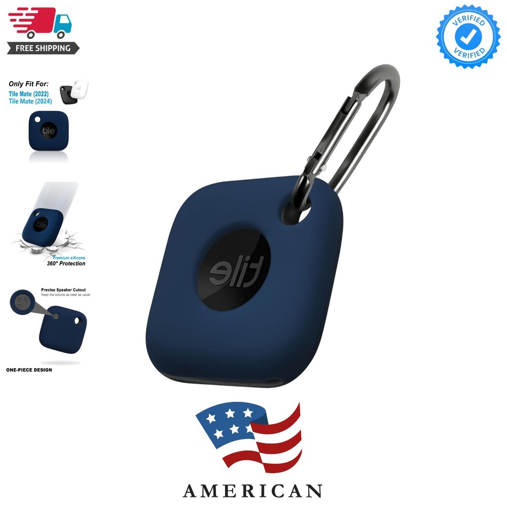 Silicone Case for Tile Mate 2024, Tile Mate 2022 Tracker, Soft Flexible Scrat...