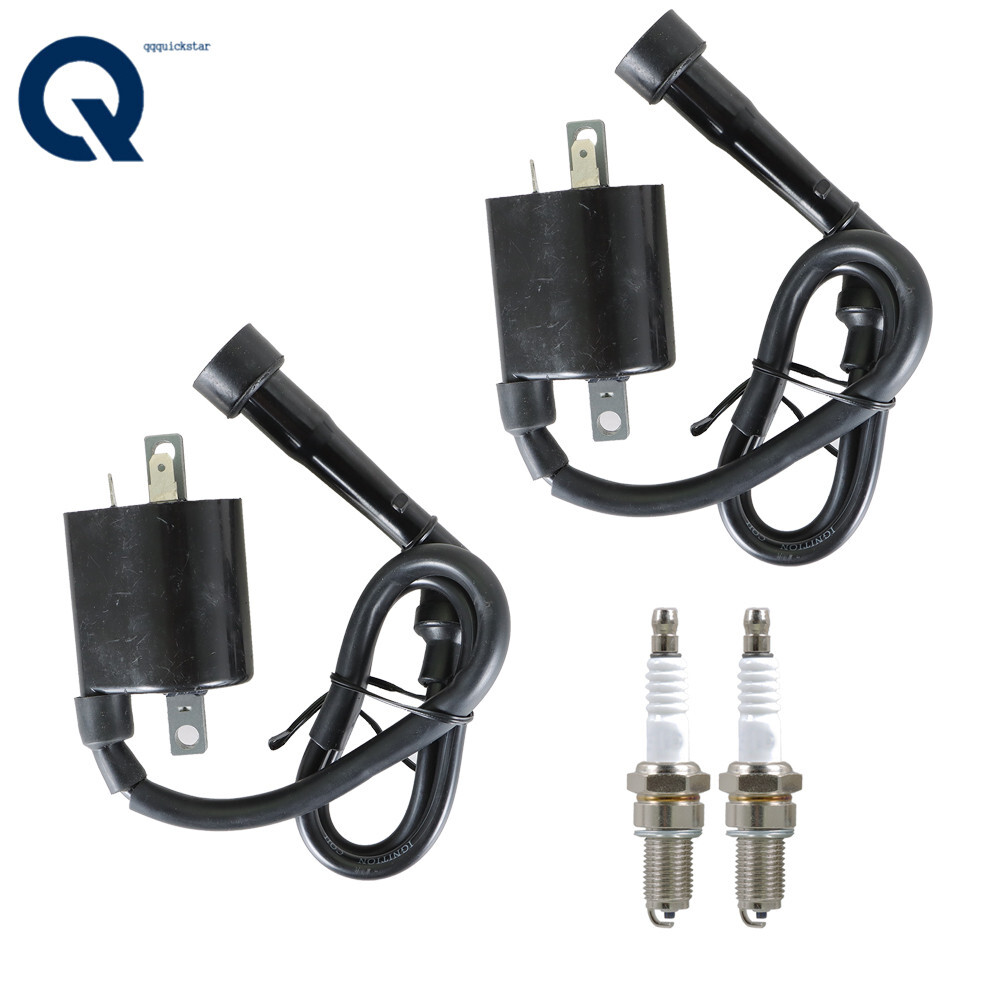 For Yamaha Motorcycle VIRAGO 535 XV535 1987-2000 Pair Ignition Coil & Spark Plug