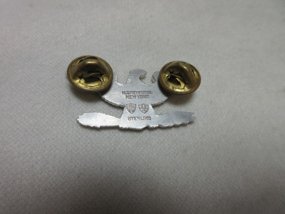 US ARMY / MILLITARY EAGLE SHIELD STERLING SILVER PIN #6