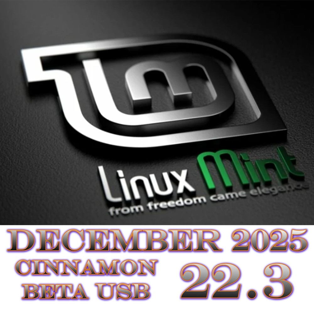 Linux Mint 22.3 “Beta” Cinnamon – Bootable Live/Installer USB (64‑Bit) Fast Ship