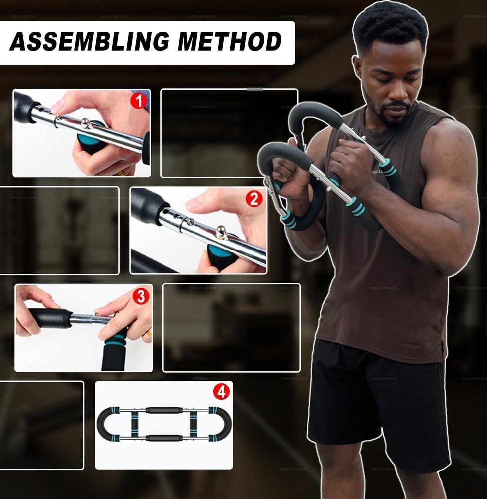 Portable Chest & Arm Trainer - Adjustable Spring Resistance for Home Workouts