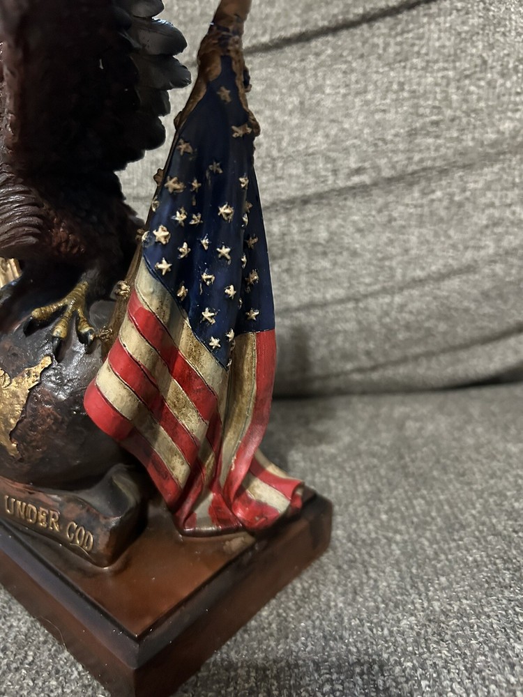 One Nation Under God Eagle With American Flags