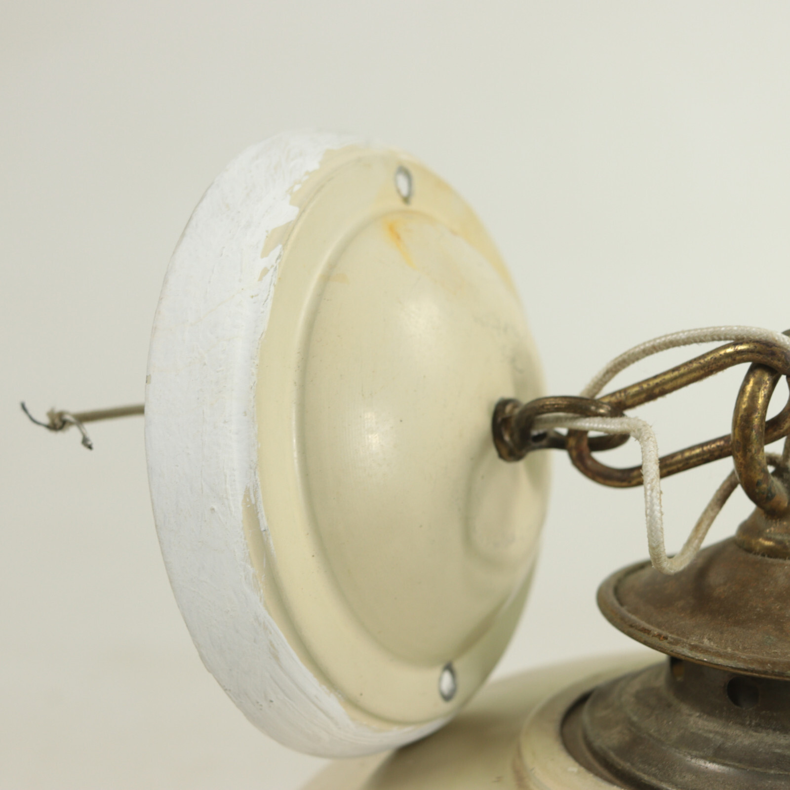 Vintage Mid Century Shaded Bracket Lantern 13" Max Height