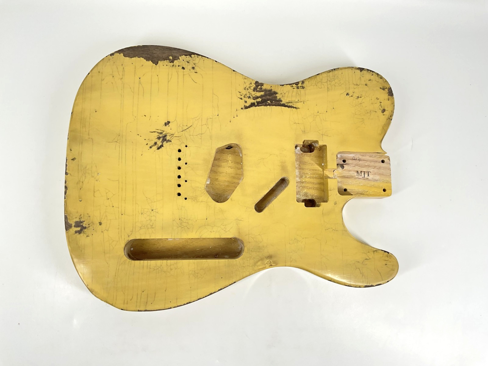 MJT Official Custom Vintage Aged Nitro Guitar Body Mark Jenny VTT Butterscotch