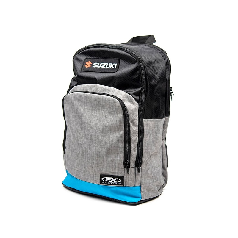 FX Suzuki Backpack Gray Black Light Blue 23-89410