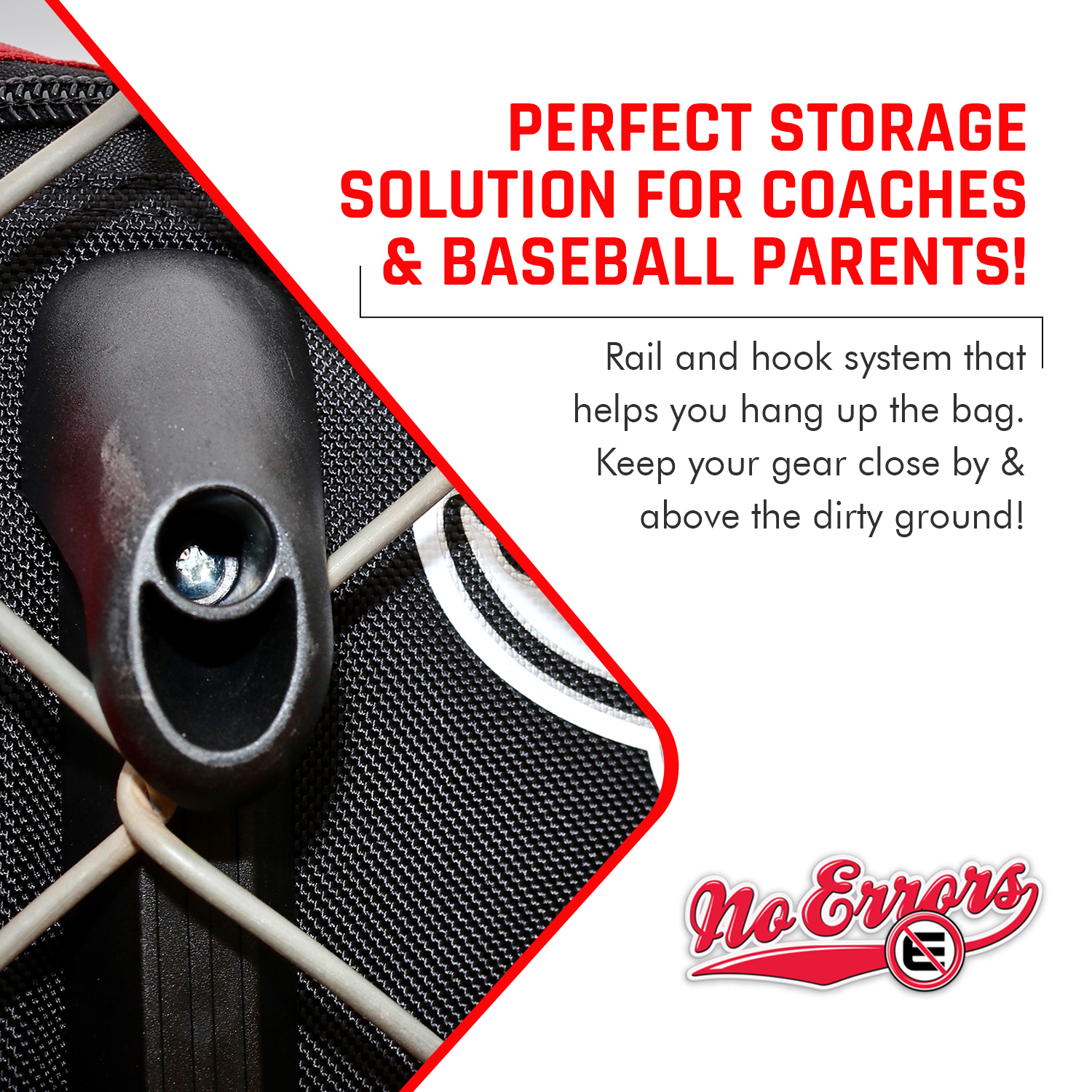 No Error Sports Dinger Baseball Bat Bag with Wheels -15 pocket baseball gear bag