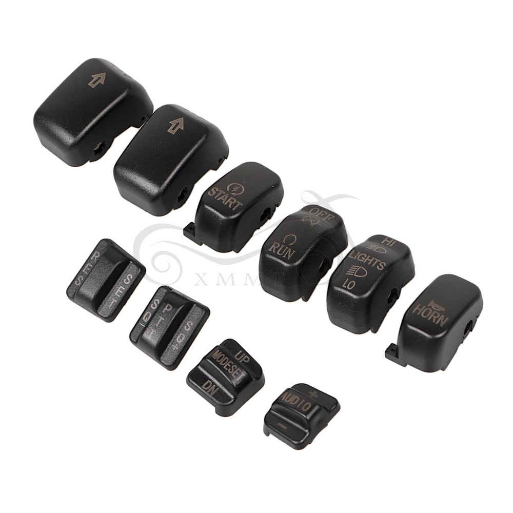 Black Hand Control Switch Housing Button Cap For Harley Electra Glide 1996-2013