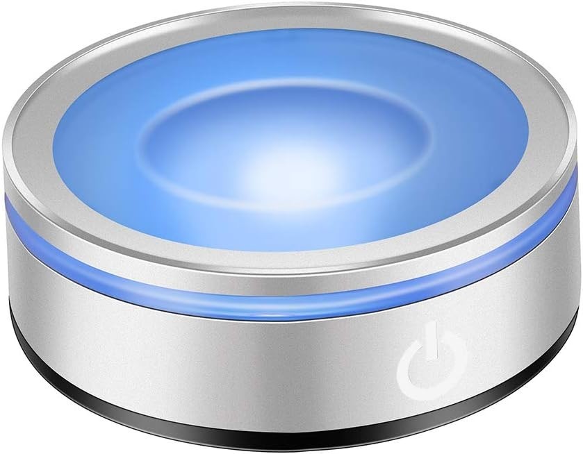 Multifunctional LED Light Base with Concave Surface for Art and Jewelry Display