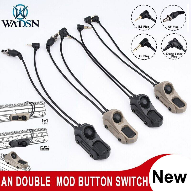 Tactical Flashlight Remote Dual Pressure Switch PEQ DBAL MAWL Button Control