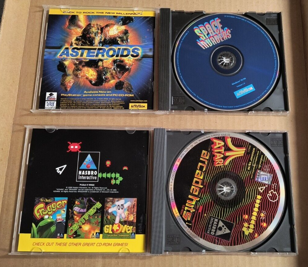 Atari Arcade Hits & Activision Space Invaders PC CD ROMs WIN 95/98