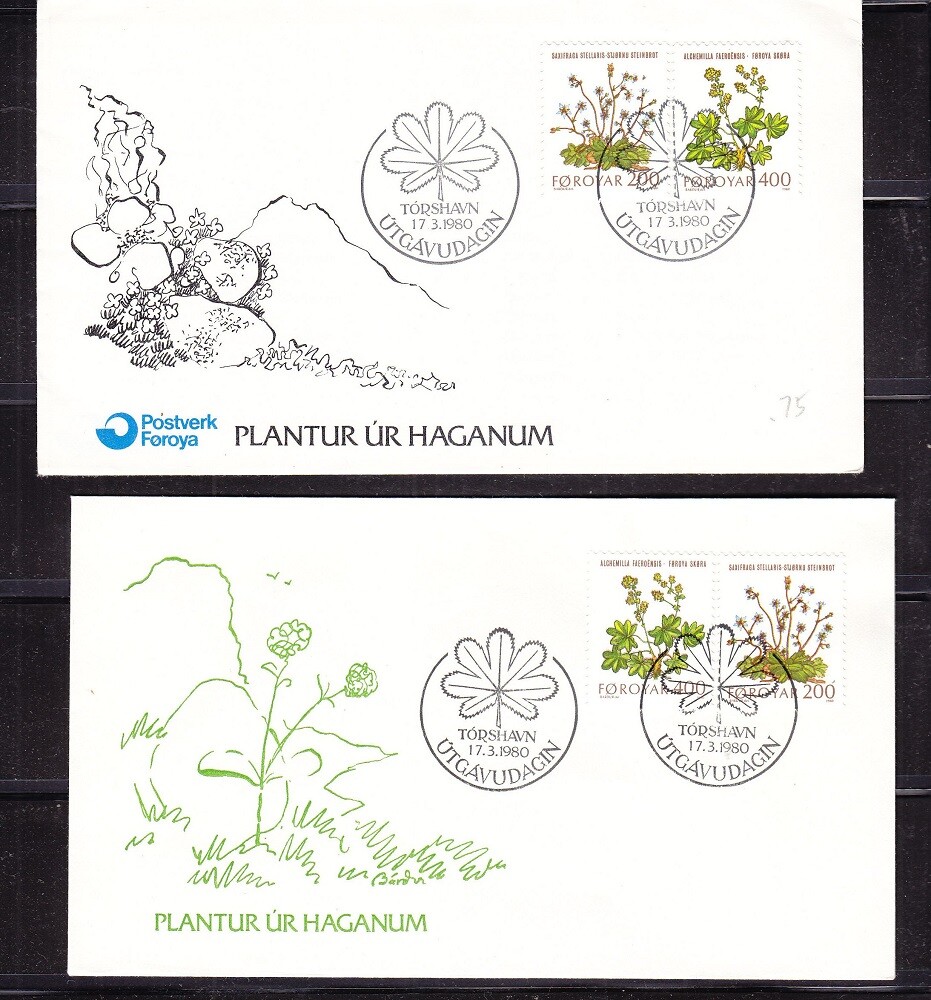 Postal FDC: Faroe Islands (5) 1980-81