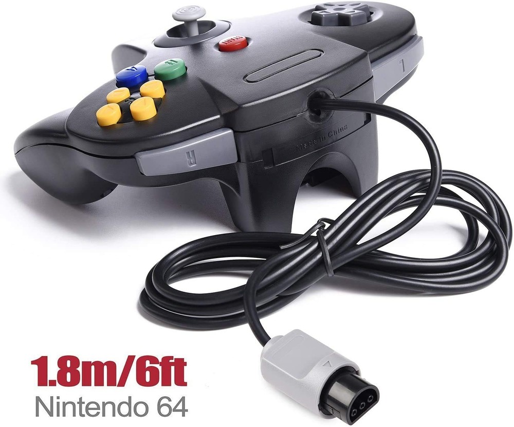 miadore N64 Classic Controller, Retro 64-bit Remote Gamepad Black