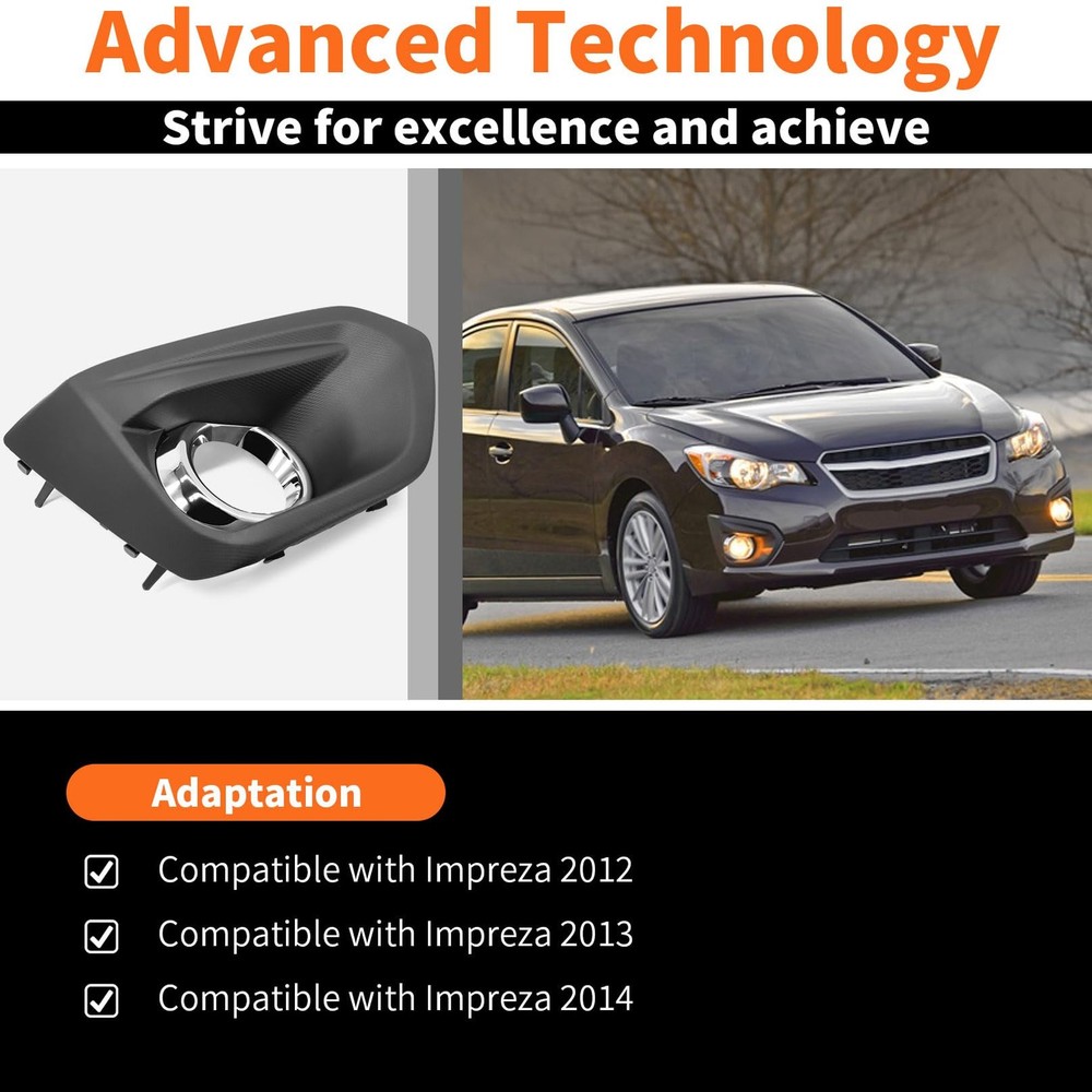 Aspaton Right Side Front Bumper Fog Light Bezel Frame Compatible with Impreza...