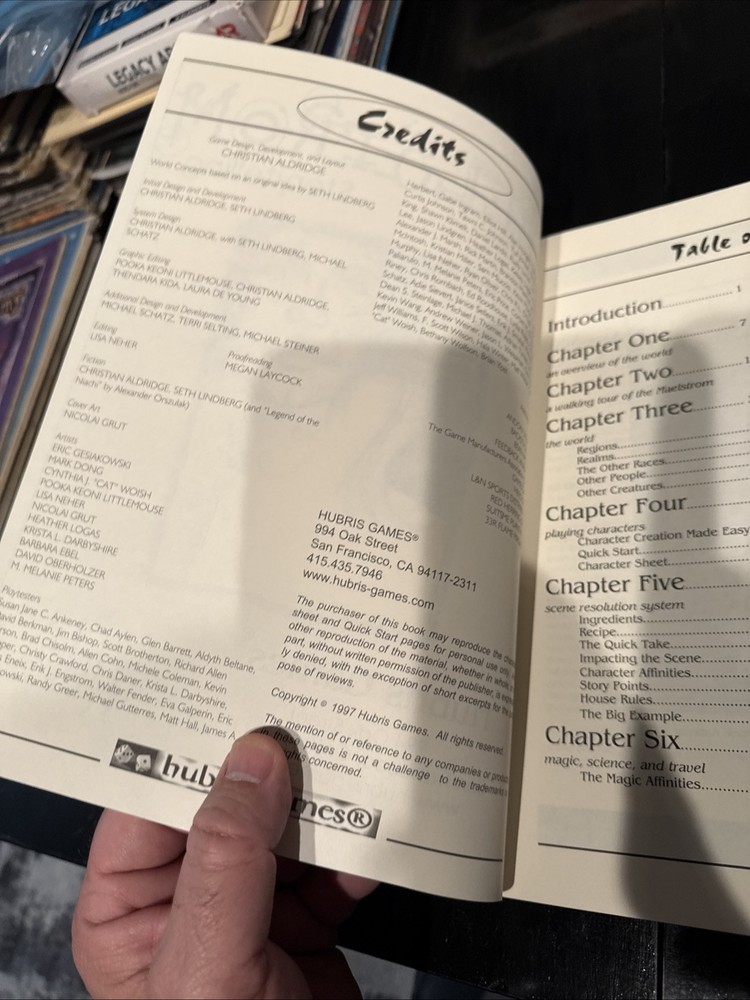 Hubris Games - MAELSTROM STORYTELLING RPG Sourcebook