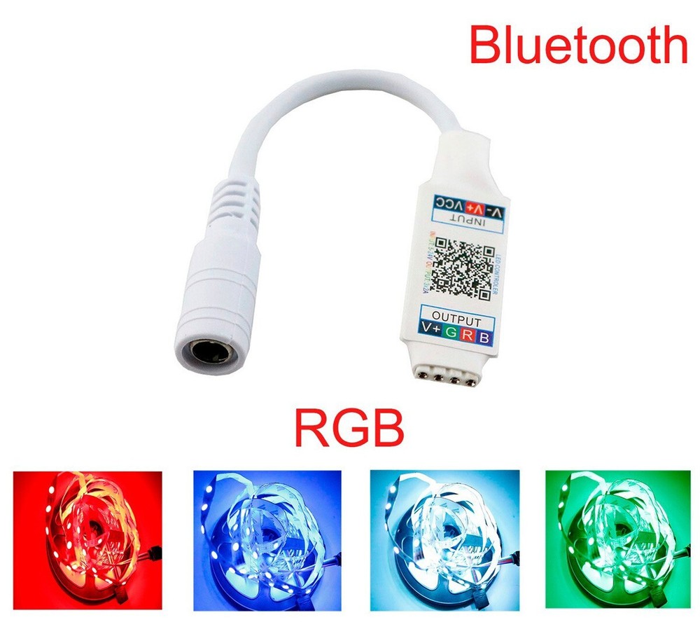 2X Mini Bluetooth RGB LED Strip Light Controller Wireless Smart Phone Control
