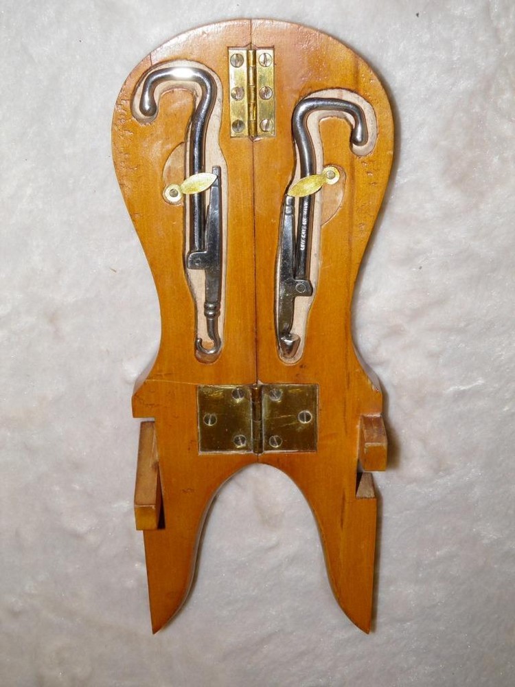 WW1 Military Campaign English Boot Jack & Boot Pulls W/ Button Hook & Hole Punch